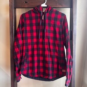 L.L. Bean Women's Scotch Plaid Flannel Shirt, Relaxed Zip Hoodie